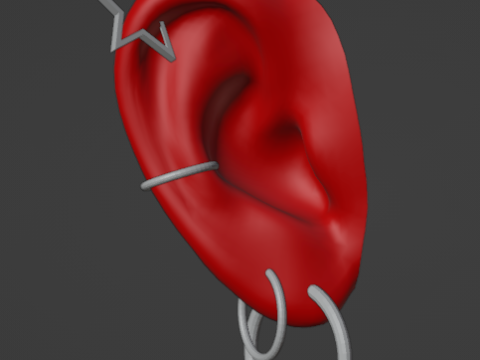 Evox Second Life Star Ohrringe – Ausgestattet mit UV-Karte 3D Modell