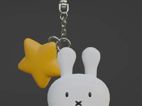 Llavero Conejito Evox Second Life - Equipado con mapa UV Modelo 3D