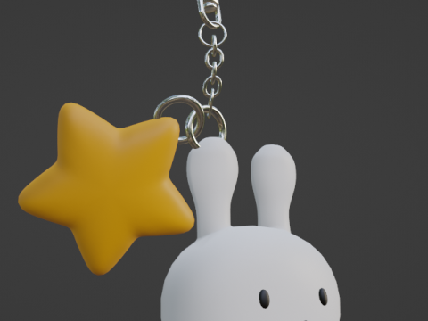 Брелок-кролик Evox Second Life - оснащений УФ-картою 3D Модель