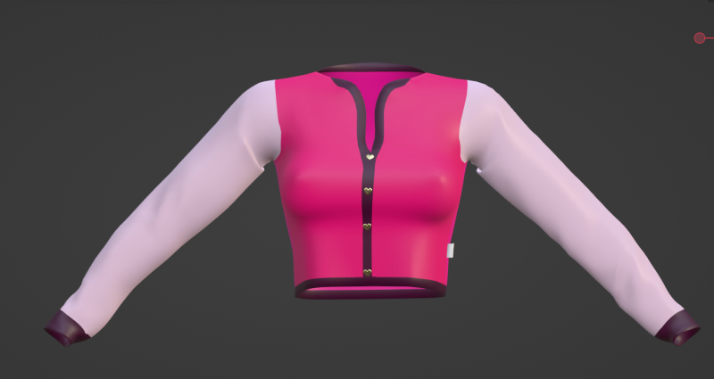 Куртка Heart Rigged with Ebody Reborn-Legacy-Larax Second Life - Rigged with UV map 3D Модель .c4d .max .obj .3ds .fbx .stl .blend 