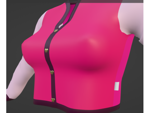 Куртка Heart Rigged with Ebody Reborn-Legacy-Larax Second Life - Rigged with UV map 3D Модель