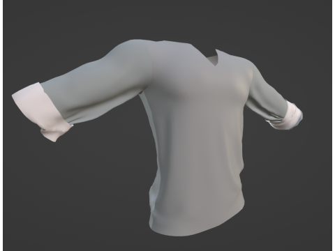 Пошита сорочка та штани за зразком чоловічого тіла Legacy від Second Life UvMaterials 3D Модель