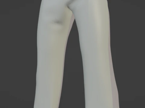 Tailored shirt and pants modeled on the Legacy male body from Second Life UvMaterials 3D Model