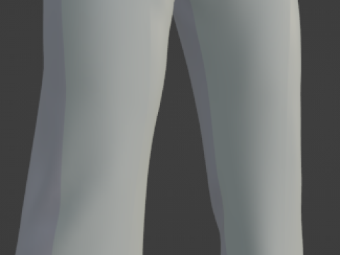 Пошита сорочка та штани за зразком чоловічого тіла Legacy від Second Life UvMaterials 3D Модель