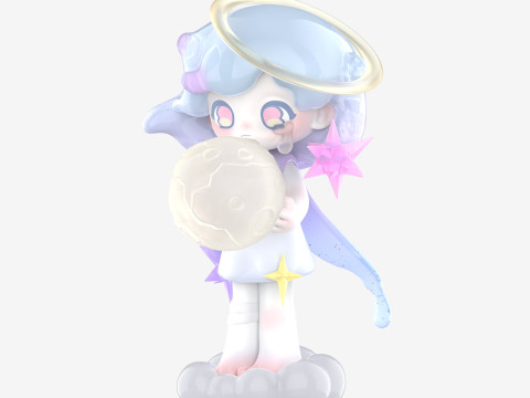 Azura White Moon Figur 3D Druckmodell