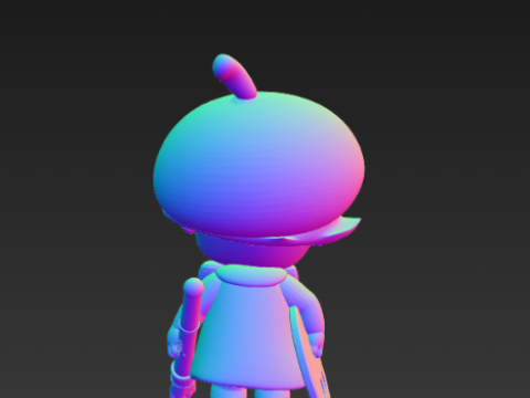 베이비 몰리 미래 화가 조각상 3D 프린트 모델