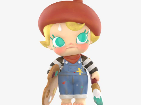 Фигурка &laquo;Малышка Молли &mdash; будущий художник&raquo; &mdash; 2 3D Принт Модель