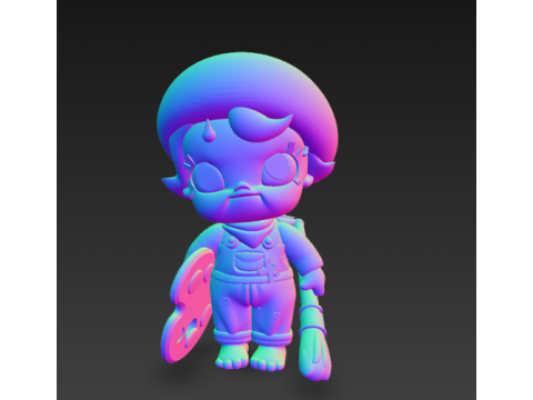 Estatueta Baby Molly Future Painter - 2 Modelo de Impressão 3D