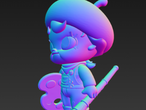 Estatueta Baby Molly Future Painter - 2 Modelo de Impressão 3D