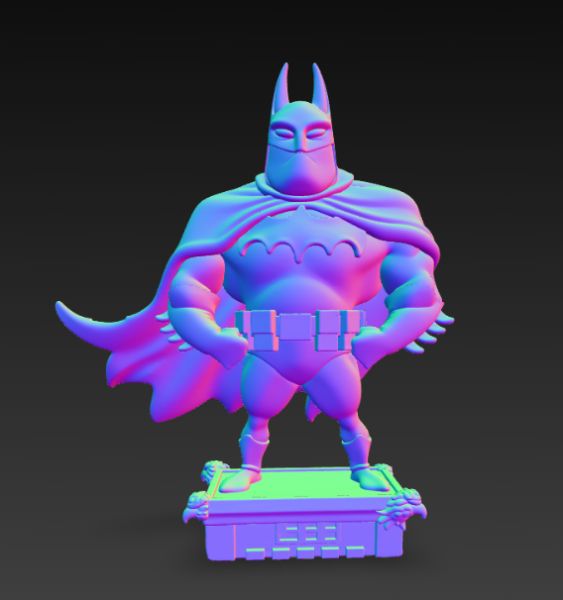 Batman-Statue 3D Druckmodell .c4d .max .obj .3ds .fbx .stl .blend 