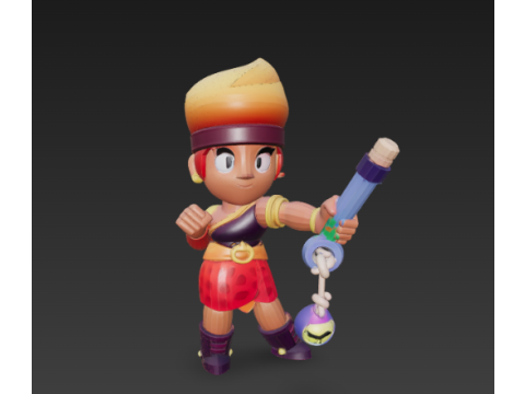 Brawl Stars - Âmbar Modelo de Impressão 3D