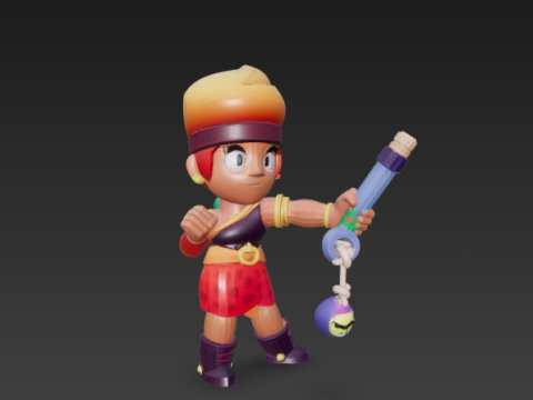 Brawl Stars - Âmbar Modelo de Impressão 3D