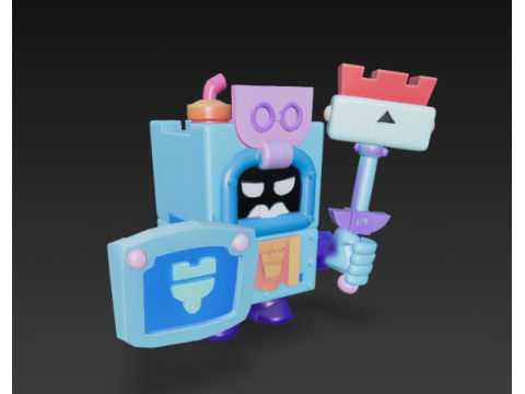 브롤스타즈 - 애쉬 3D 프린트 모델