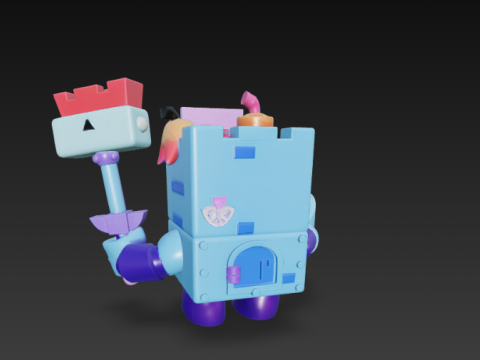 브롤스타즈 - 애쉬 3D 프린트 모델