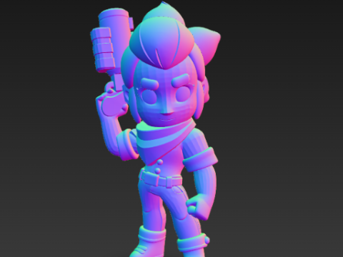 Brawl Stars - Shelly 3D Print Model