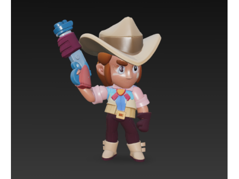 브롤스타즈 - 보안관 셸리 3D 프린트 모델