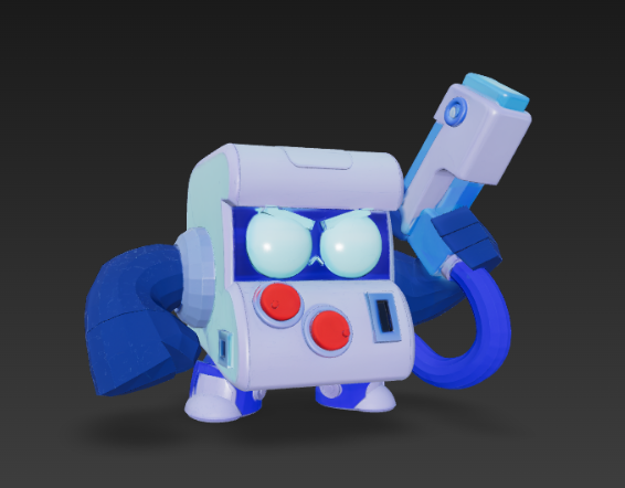 브롤스타즈 8비트 3D 프린트 모델 .c4d .max .obj .3ds .fbx .stl .blend 