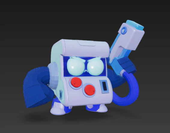 Brawl Stars 8-bit 3D Print Model .c4d .max .obj .3ds .fbx .stl .blend 