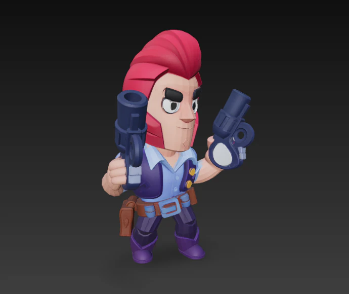 Brawl Stars Colt 3D Print Model .c4d .max .obj .3ds .fbx .stl .blend 