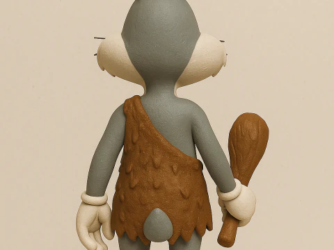 Bugs Bunny Caveman Edition 3D Print Model
