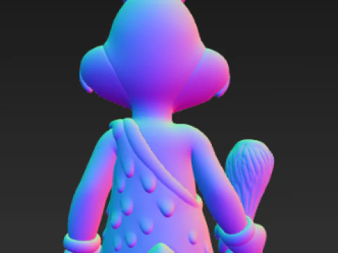 Bugs Bunny Caveman Edition 3D Print Model