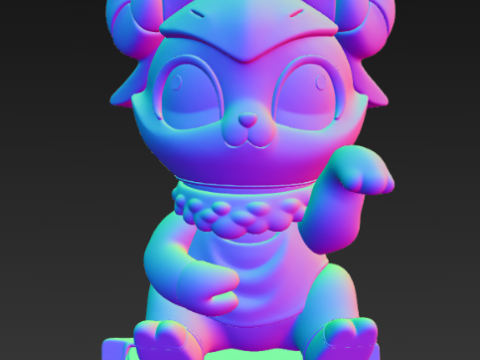 캐시 캣 조디악 시리즈 케이스 - 양자리 3D 프린트 모델