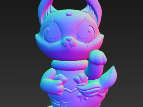 캐시 캣 조디악 시리즈 케이스 - 염소자리 3D 프린트 모델