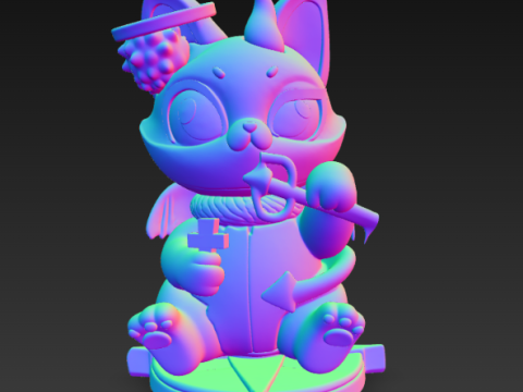 캐시 캣 조디악 시리즈 케이스 - 쌍둥이자리 3D 프린트 모델