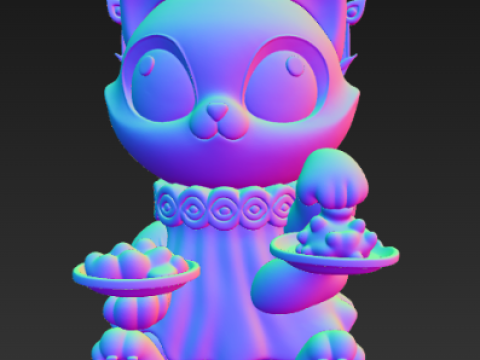 캐시 캣 조디악 시리즈 케이스 - 천칭자리 3D 프린트 모델