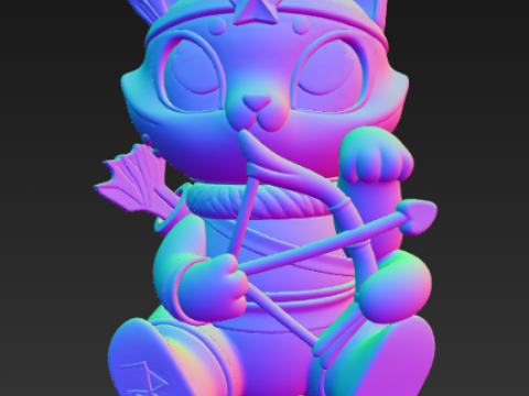 캐시 캣 조디악 시리즈 케이스 - 궁수자리 3D 프린트 모델