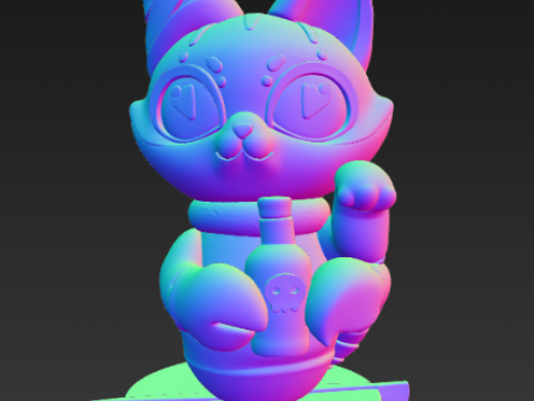 캐시 캣 조디악 시리즈 케이스 - 전갈자리 3D 프린트 모델