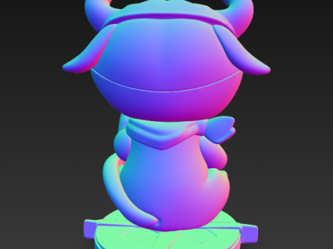 캐시 캣 조디악 시리즈 케이스 - 황소자리 3D 프린트 모델