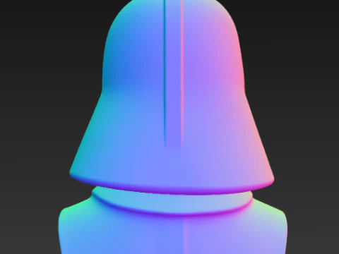 Darth Vader Battle-Damaged Bust 3D Print Model