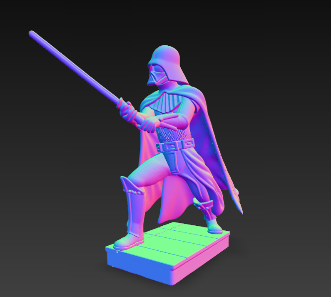 다스베이더 광선검 결투 3D 프린트 모델 .c4d .max .obj .3ds .fbx .stl .blend 