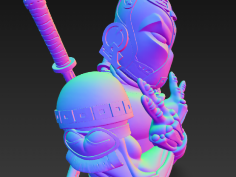 데드풀 어반 아즈텍 커스텀 흉상 3D 프린트 모델