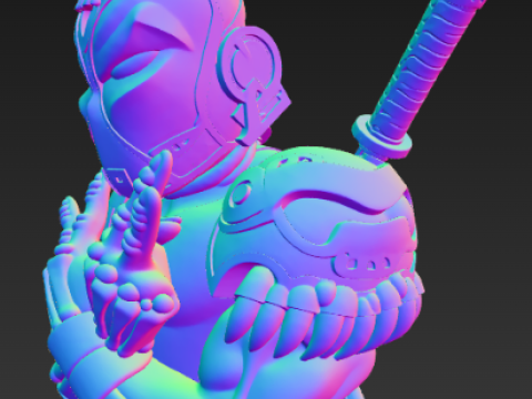 데드풀 어반 아즈텍 커스텀 흉상 3D 프린트 모델