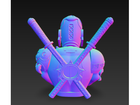 데드풀 어반 아즈텍 커스텀 흉상 3D 프린트 모델