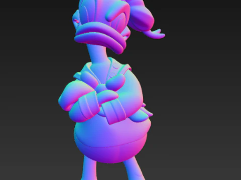 Designer Donald Duck Figure 3D Print Model