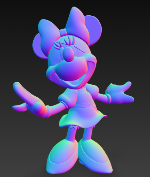 디자이너 미니 마우스 피규어 3D 프린트 모델 .c4d .max .obj .3ds .fbx .stl .blend 