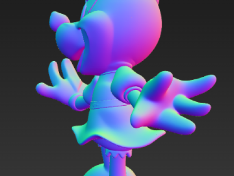 디자이너 미니 마우스 피규어 3D 프린트 모델