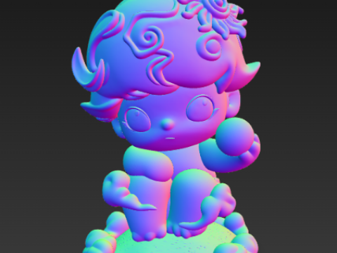 DIMOO 지구의 날 피규어 3D 프린트 모델