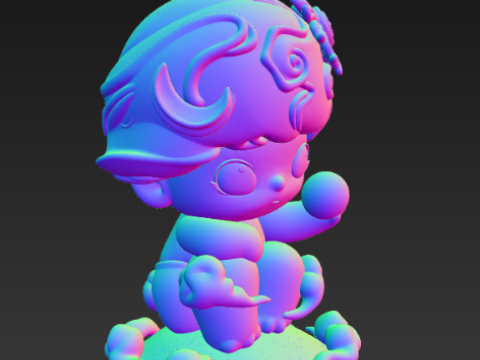 DIMOO 지구의 날 피규어 3D 프린트 모델