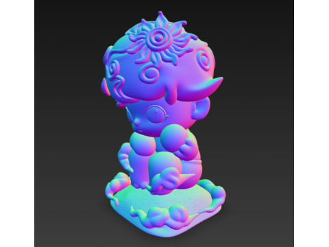 DIMOO 지구의 날 피규어 3D 프린트 모델