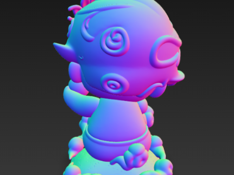 DIMOO 지구의 날 피규어 3D 프린트 모델