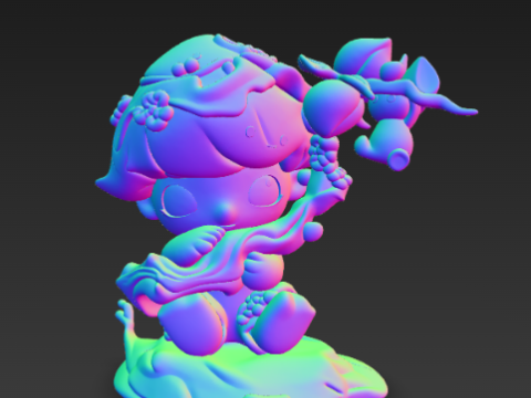 DIMOO 열매 맺는 가지 피규어 3D 프린트 모델