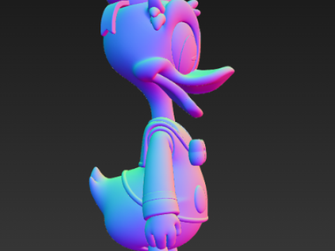 Figura moderna do Pato Donald da Disney - Clássico Modelo de Impressão 3D