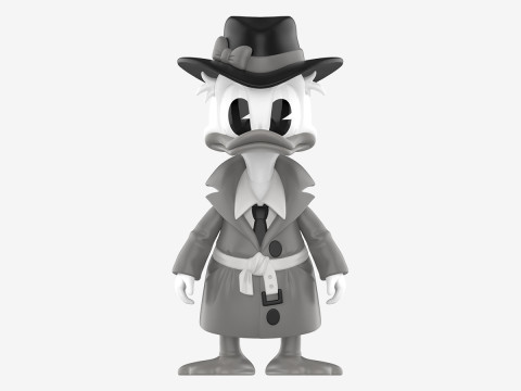 디즈니 도널드 덕 트렌디 피규어 - 탐정 3D 프린트 모델