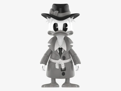 디즈니 도널드 덕 트렌디 피규어 - 탐정 3D 프린트 모델