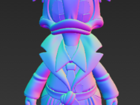 디즈니 도널드 덕 트렌디 피규어 - 탐정 3D 프린트 모델