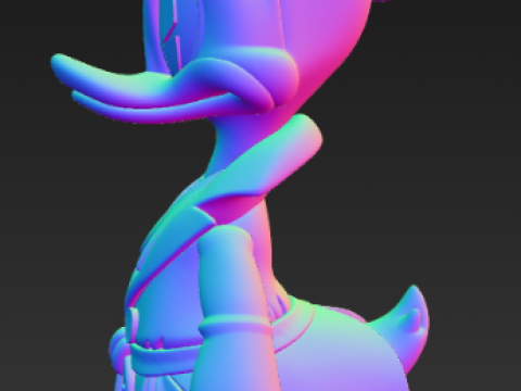 디즈니 도널드 덕 트렌디 피규어 - 탐정 3D 프린트 모델